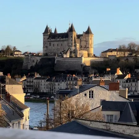 La Terrasse Saumuroise - Vue Chateau & Loire 쏘뮤흐